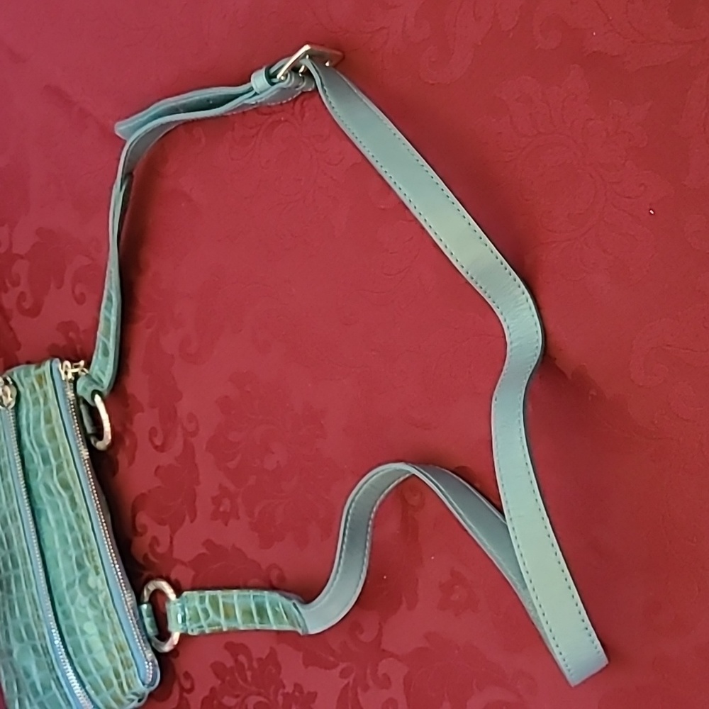 Brighton Teal Twister Zip Pouch Crossbody - Picture 12 of 14